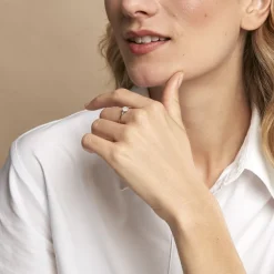 Bague Lorainne Argent Blanc Oxyde De Zirconium