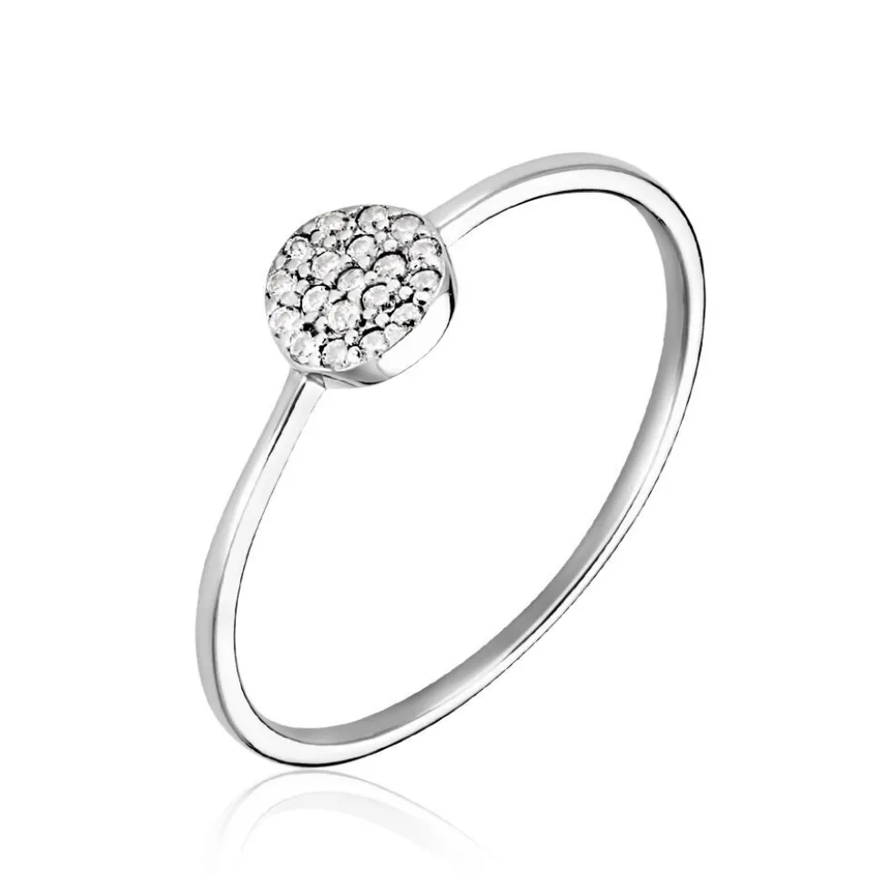 Bague Lorainne Argent Blanc Oxyde De Zirconium