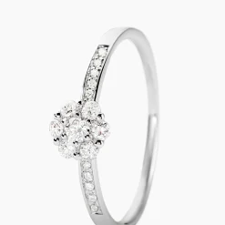 Bague Magnolia Or Blanc Diamant