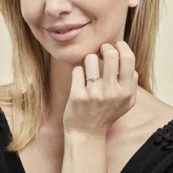 Bague Magnolia Or Blanc Diamant