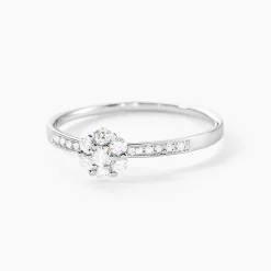Bague Magnolia Or Blanc Diamant
