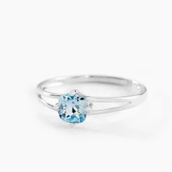 Bague Mahina Or Blanc Topaze