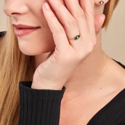 Bague Matiasma Or Jaune Malachite Diamant