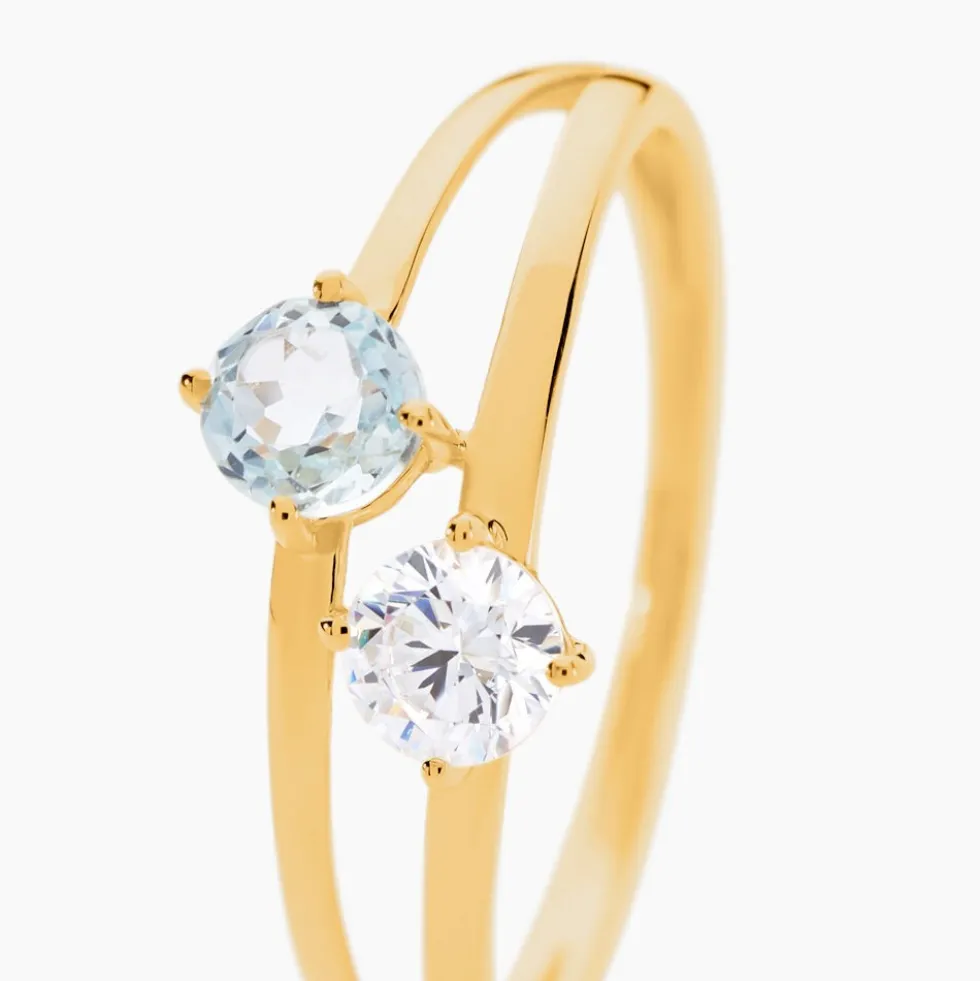 Bague Matija Or Jaune Topaze Oxyde De Zirconium