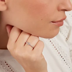 Bague Mayfair Argent Blanc Oxyde De Zirconium