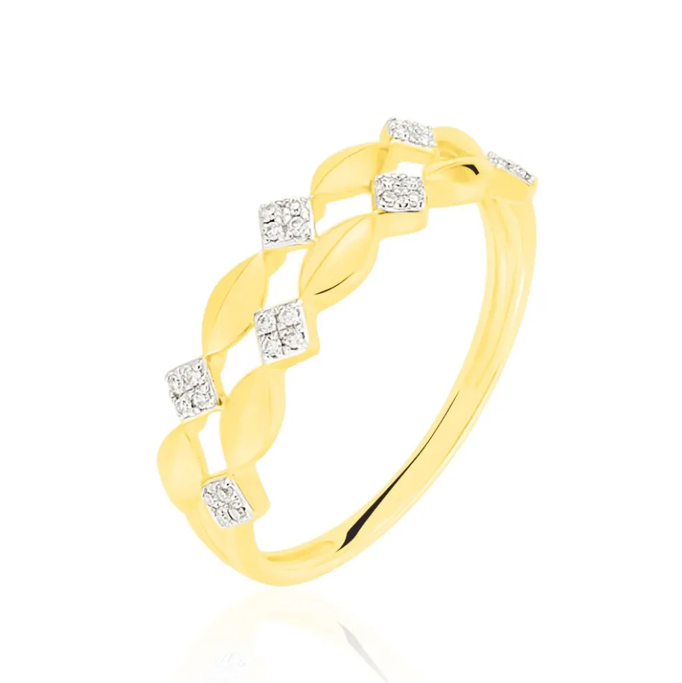 Bague May-linae Or Jaune Diamant