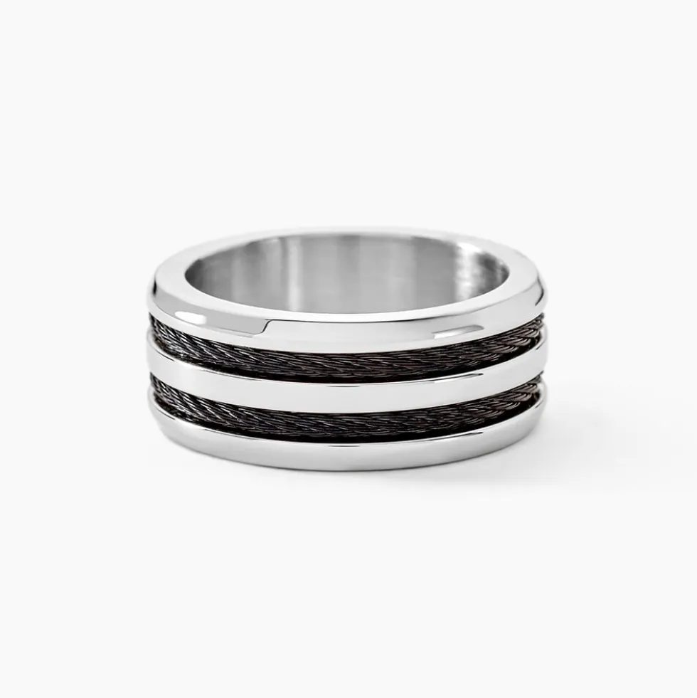Bague Men's Steel Acier Blanc
