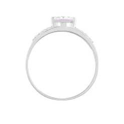 Bague Milna Or Blanc Amethyste Et Oxyde De Zirconium