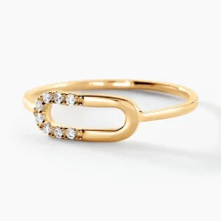 Bague Minimalist Chic Or Jaune Oxyde De Zirconium