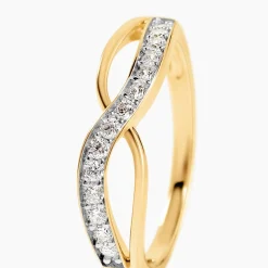 Bague Mounira Or Jaune Oxyde De Zirconium