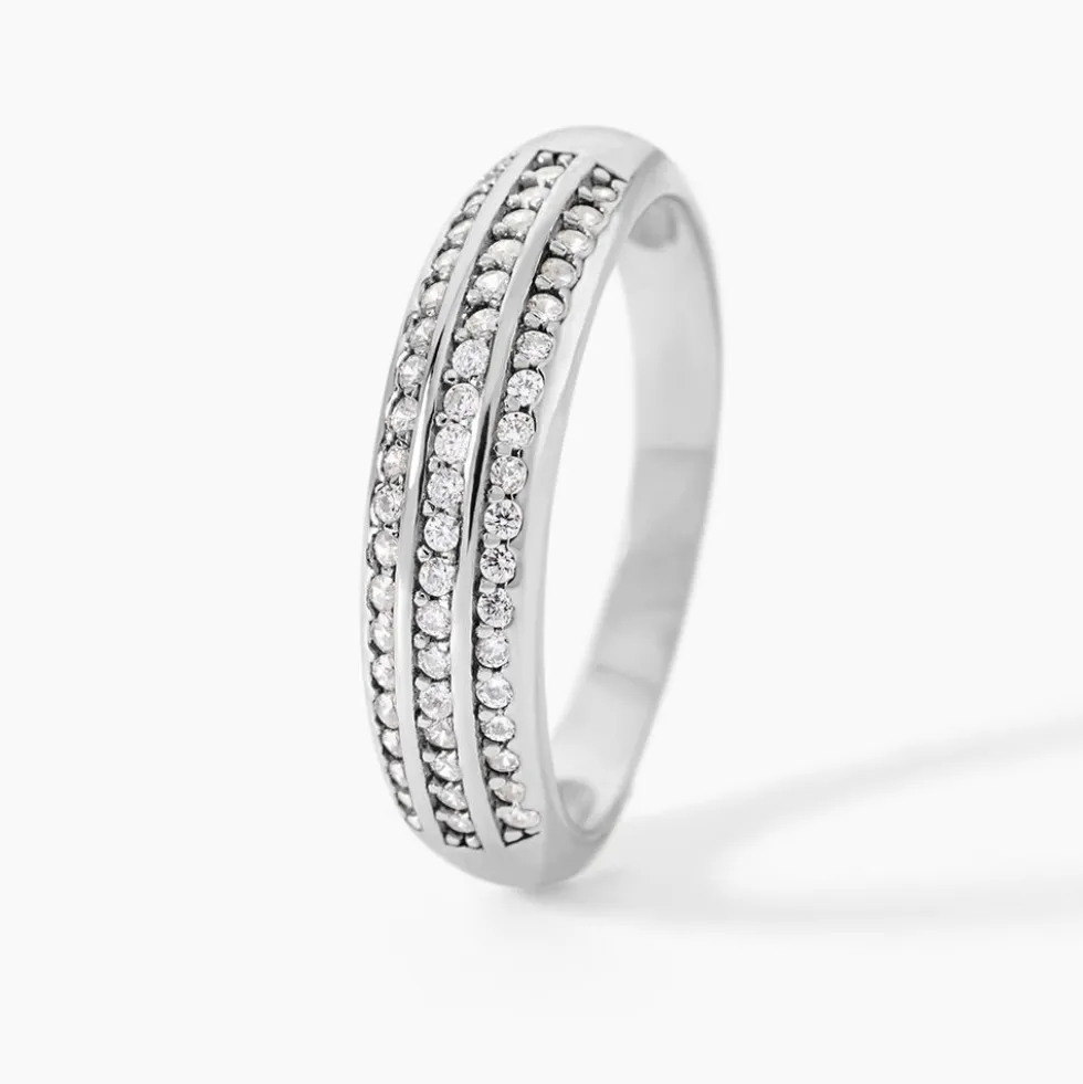 Bague Nataelle Argent Blanc Oxyde De Zirconium