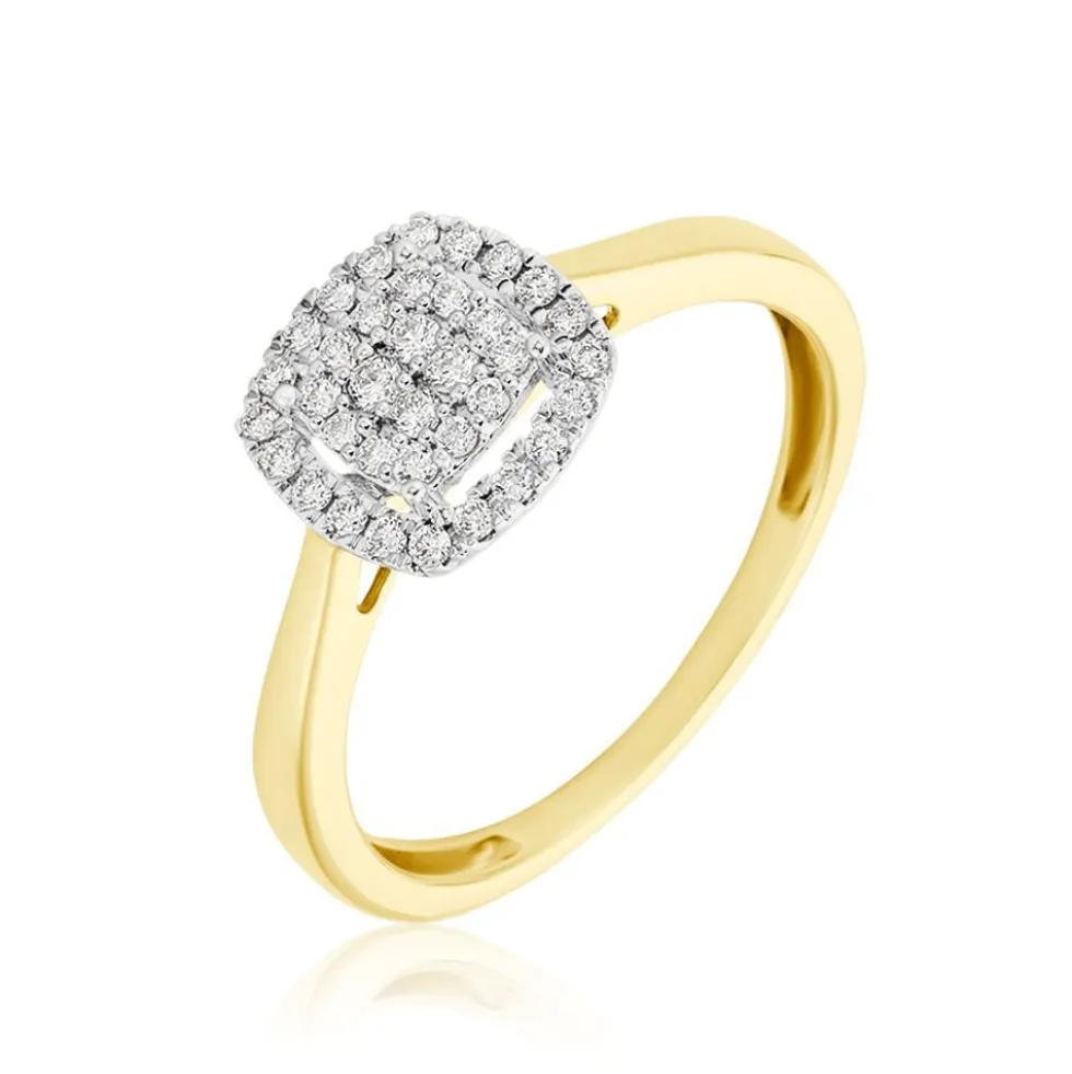 Bague Naveen Ld Or Jaune Diamant Synthétique