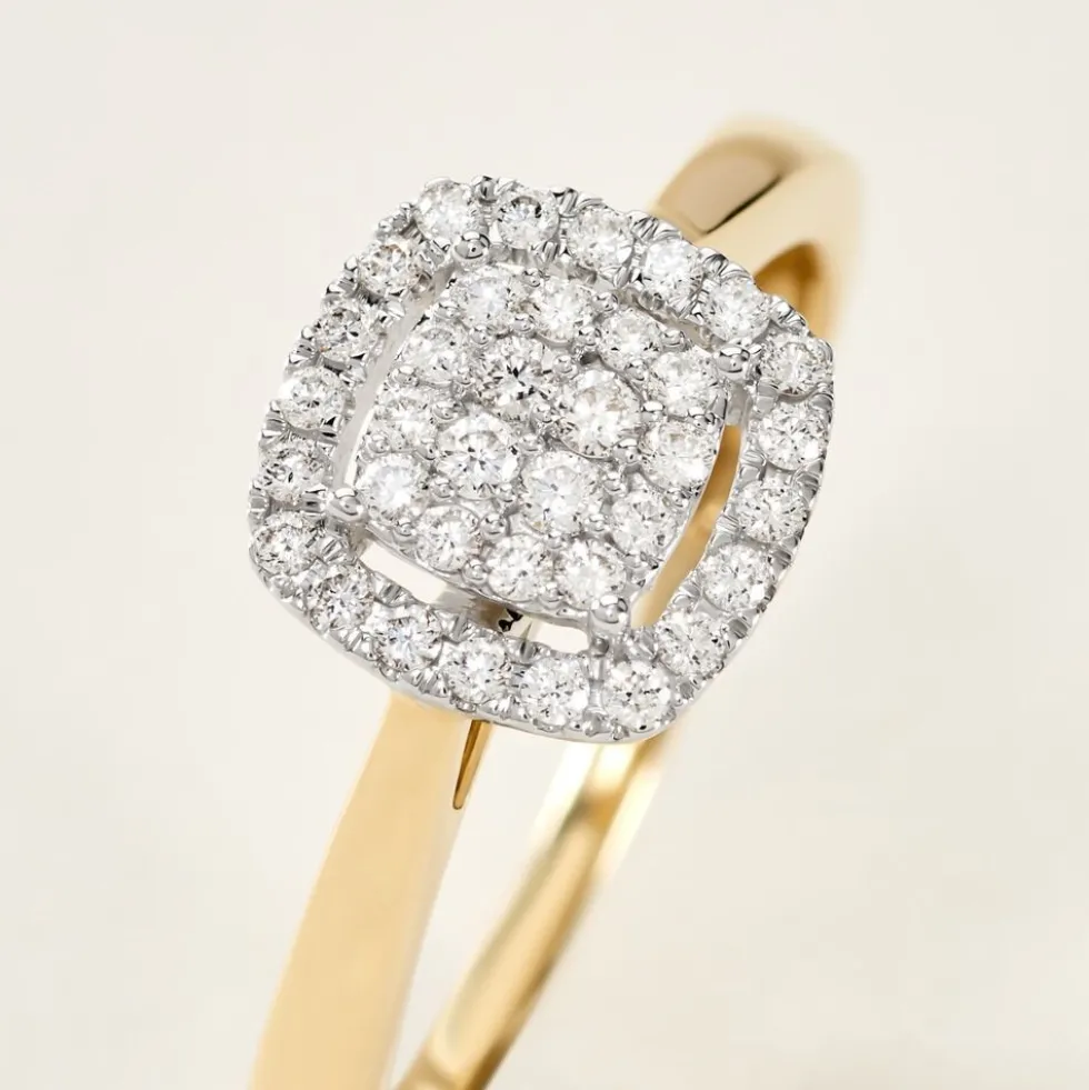 Bague Naveen Ld Or Jaune Diamant Synthétique