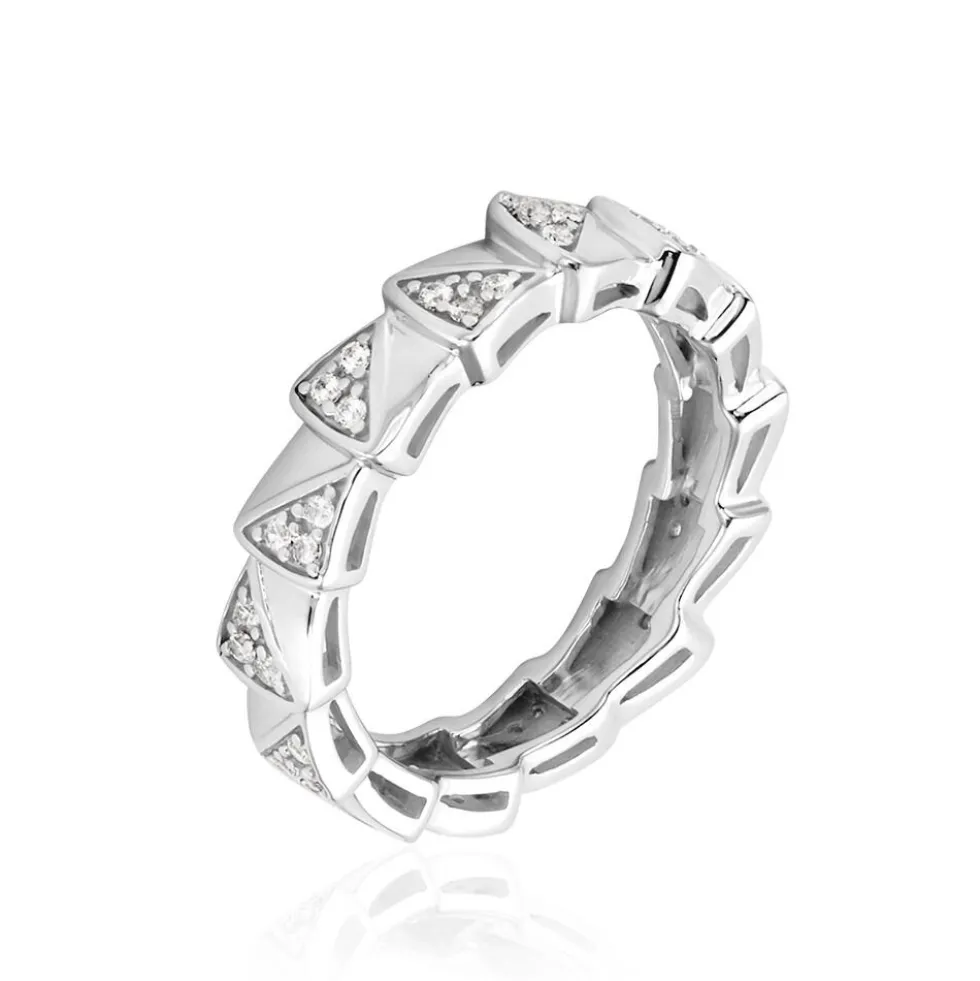 Bague Nevada Argent Blanc Oxyde De Zirconium