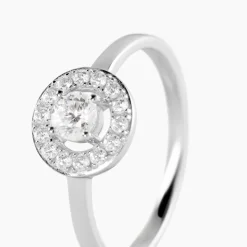 Bague Ninon Or Blanc Oxyde De Zirconium