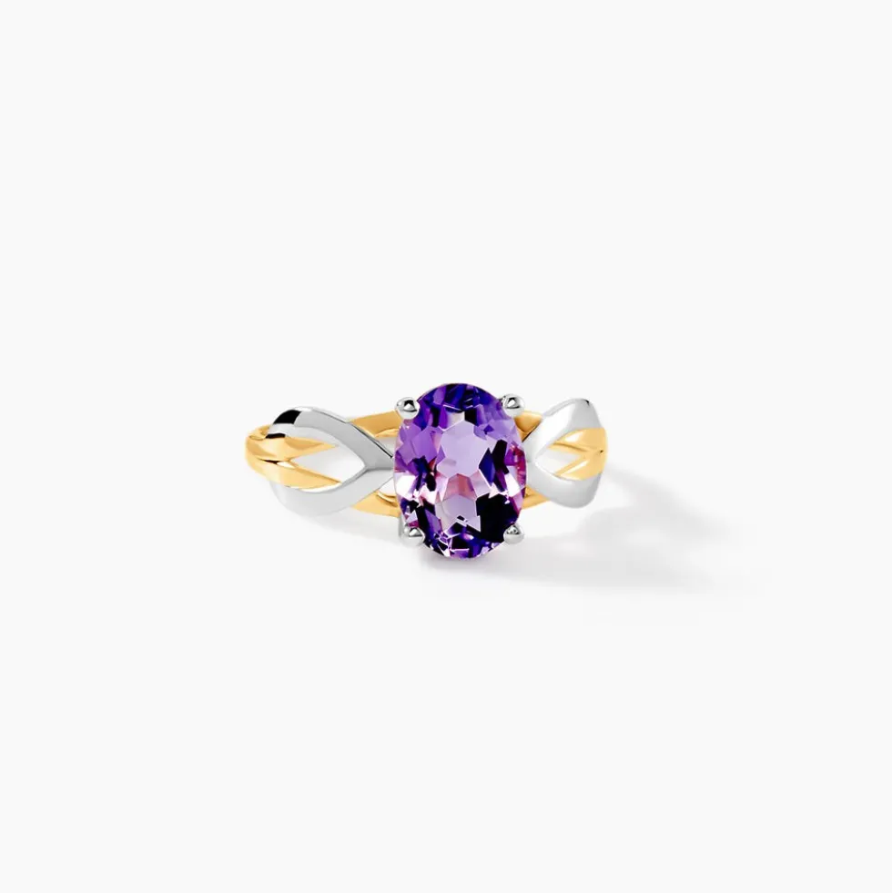 Bague Or Bicolore Bonnie Améthyste