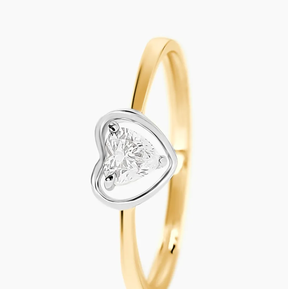 Bague Or Bicolore Goulvena Oxyde De Zirconium