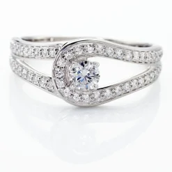 Bague Or Blanc Alease Diamants Synthétiques