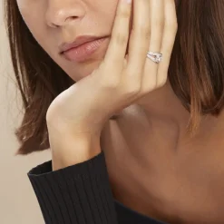 Bague Or Blanc Alease Diamants Synthétiques