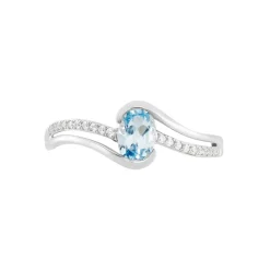 Bague Or Blanc Anja Topaze
