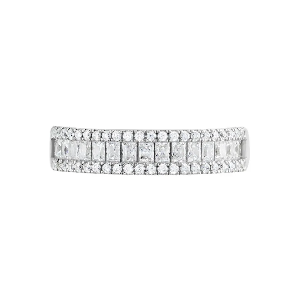 Bague Or Blanc Jacklyn Oxyde De Zirconium
