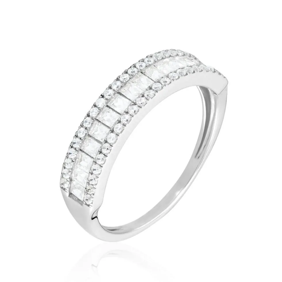Bague Or Blanc Jacklyn Oxyde De Zirconium