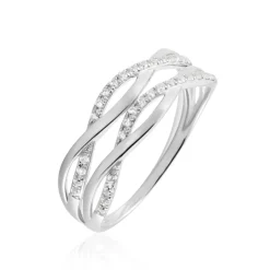 Bague Or Blanc Magdalone Oxyde De Zirconium