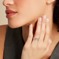 Bague Or Blanc Magdalone Oxyde De Zirconium
