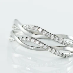 Bague Or Blanc Magdalone Oxyde De Zirconium