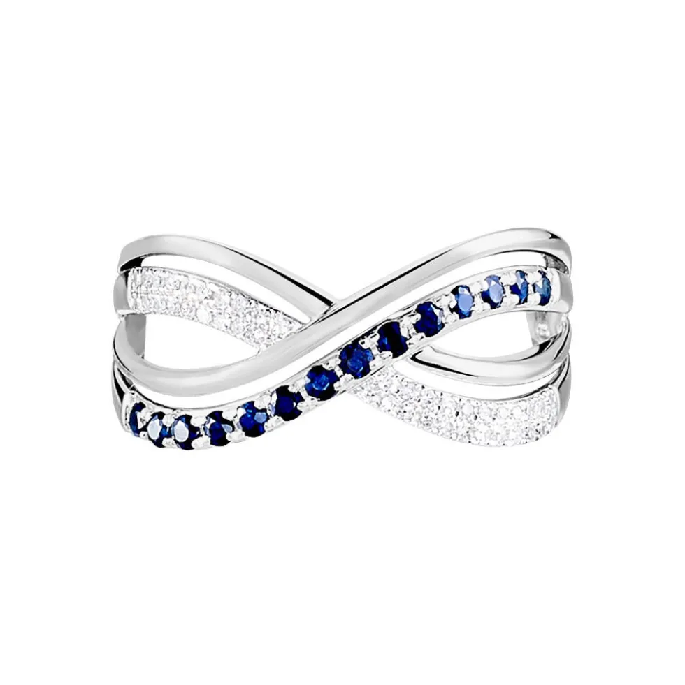 Bague Or Blanc Maudy Saphirs Diamants