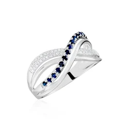 Bague Or Blanc Maudy Saphirs Diamants