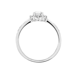 Bague Or Blanc Myles Diamants Synthétiques