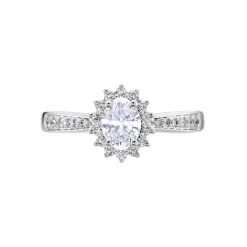 Bague Or Blanc Myles Diamants Synthétiques