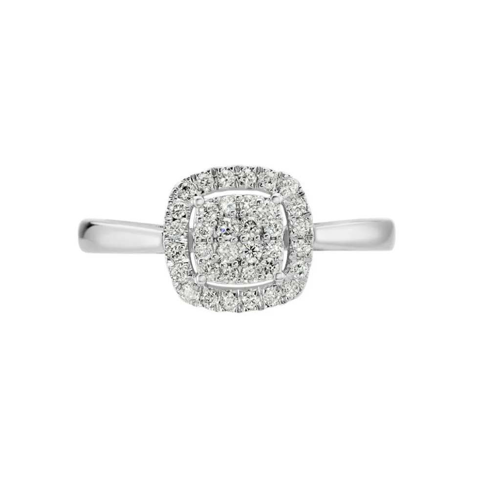 Bague Or Blanc Naveen Diamants Synthétiques