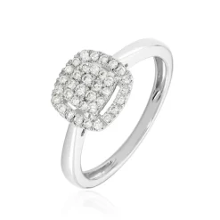 Bague Or Blanc Naveen Diamants Synthétiques