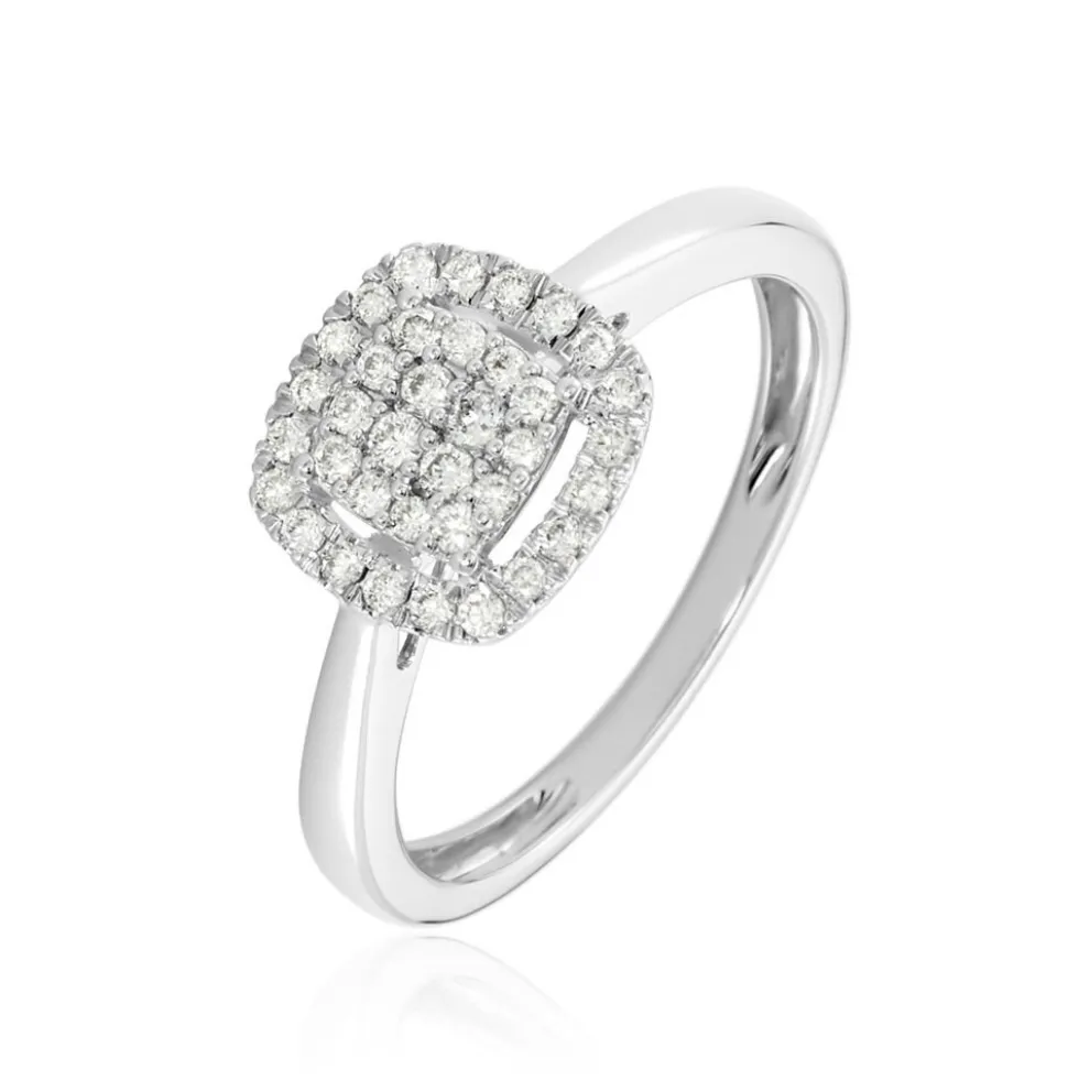 Bague Or Blanc Naveen Diamants Synthétiques