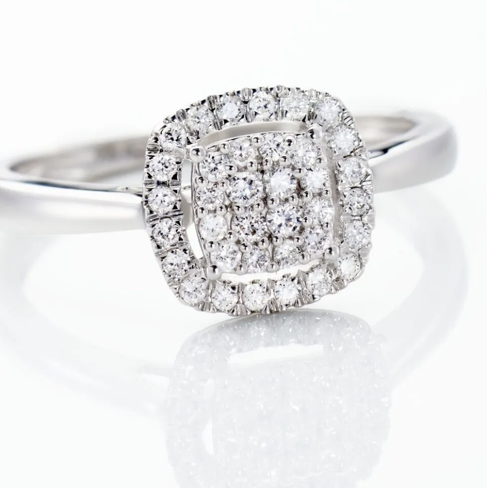 Bague Or Blanc Naveen Diamants Synthétiques