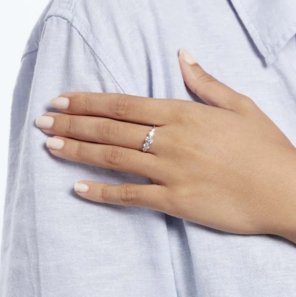 Bague Or Blanc Sibyllina Oxydes De Zirconium
