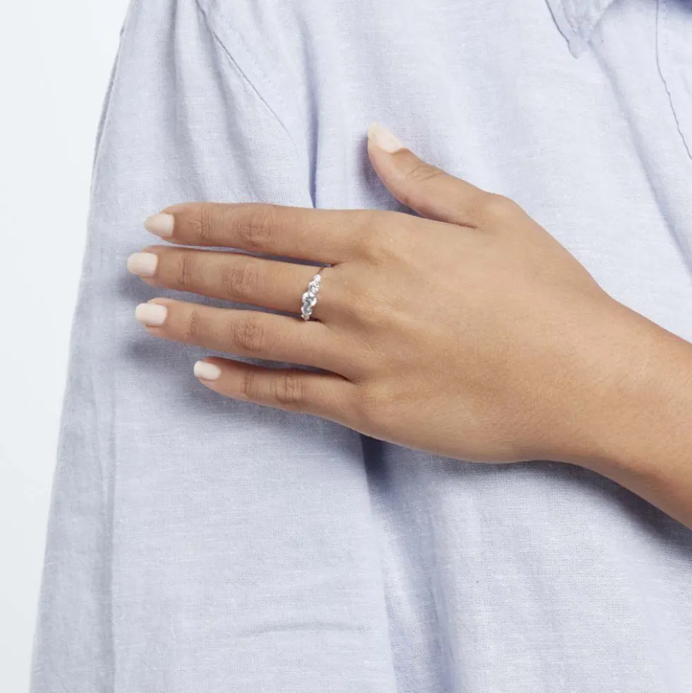 Bague Or Blanc Sibyllina Oxydes De Zirconium