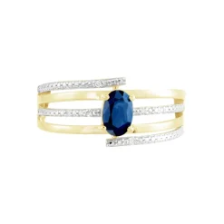 Bague Or Jaune Carissa Saphir Diamants