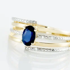 Bague Or Jaune Carissa Saphir Diamants