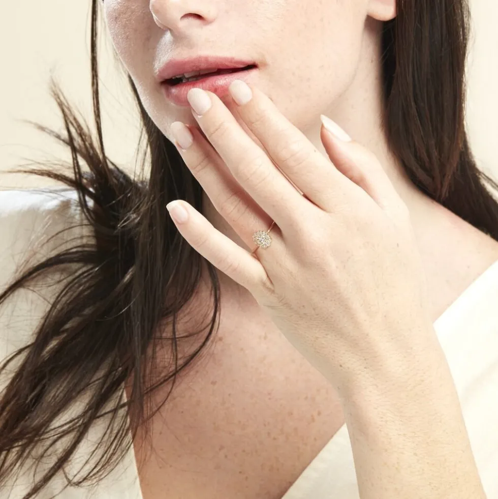 Bague Or Jaune Catharine Oxyde De Zirconium