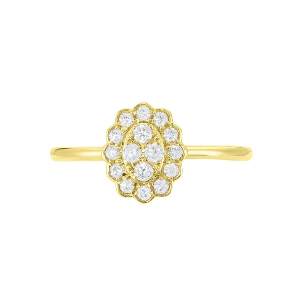 Bague Or Jaune Catharine Oxyde De Zirconium
