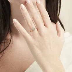 Bague Or Jaune Catharine Oxyde De Zirconium