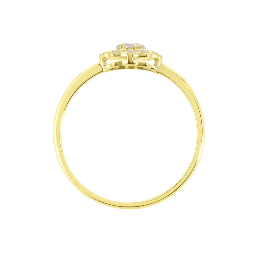 Bague Or Jaune Catharine Oxyde De Zirconium