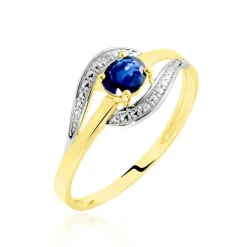 Bague Or Jaune Connor Saphir Diamants