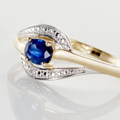 Bague Or Jaune Connor Saphir Diamants