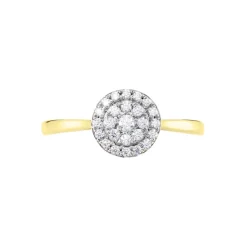 Bague Or Jaune Cristen Oxyde De Zirconium