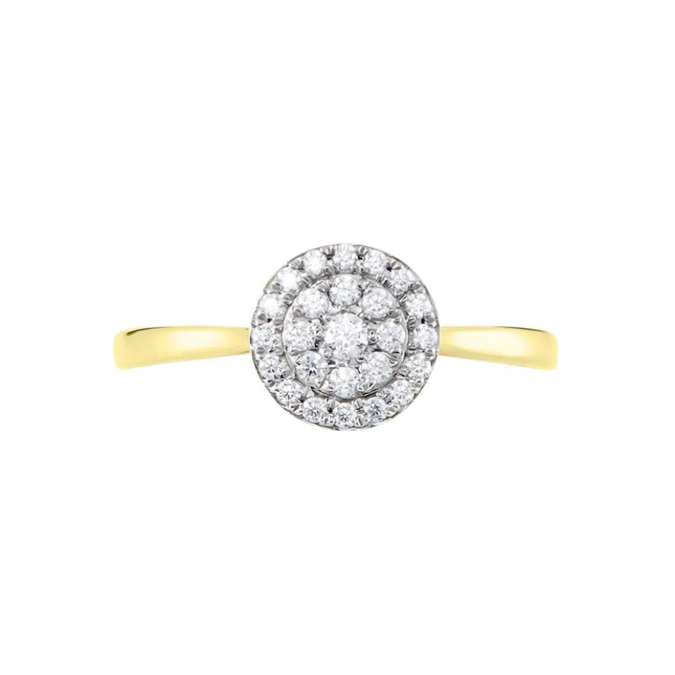 Bague Or Jaune Cristen Oxyde De Zirconium