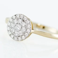 Bague Or Jaune Cristen Oxyde De Zirconium